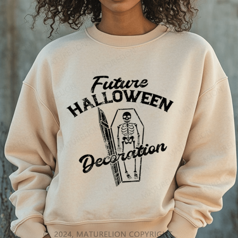 Maturelion Halloween Future Halloween Decoration Washed Halloween Sweatshirt