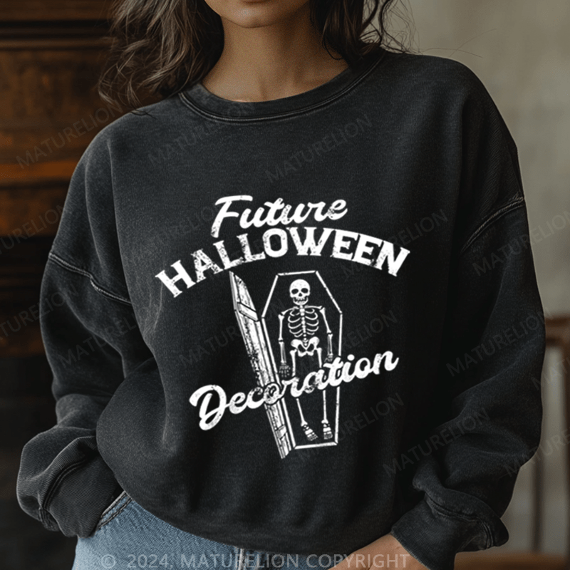 Maturelion Halloween Future Halloween Decoration Washed Halloween Sweatshirt