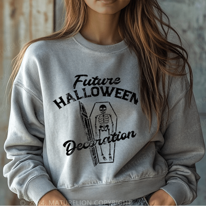 Maturelion Halloween Future Halloween Decoration Washed Halloween Sweatshirt