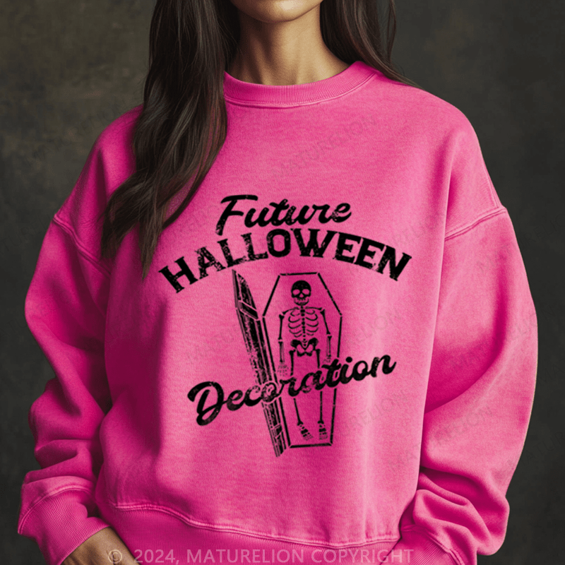 Maturelion Halloween Future Halloween Decoration Washed Halloween Sweatshirt