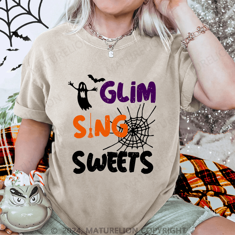 Maturelion Halloween Glim Sing Sweet Washed T-Shirt