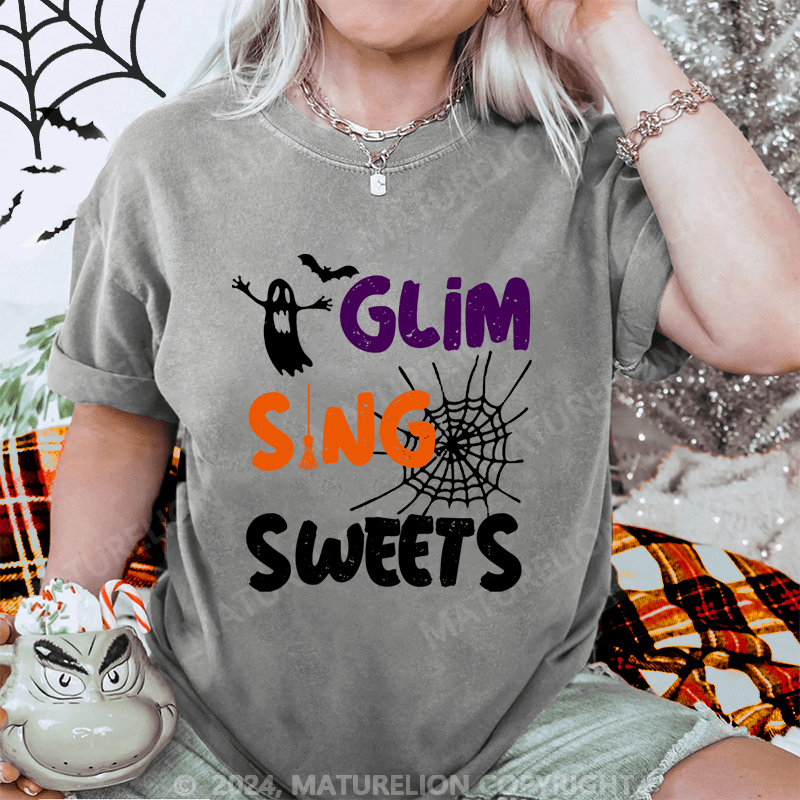 Maturelion Halloween Glim Sing Sweet Washed T-Shirt