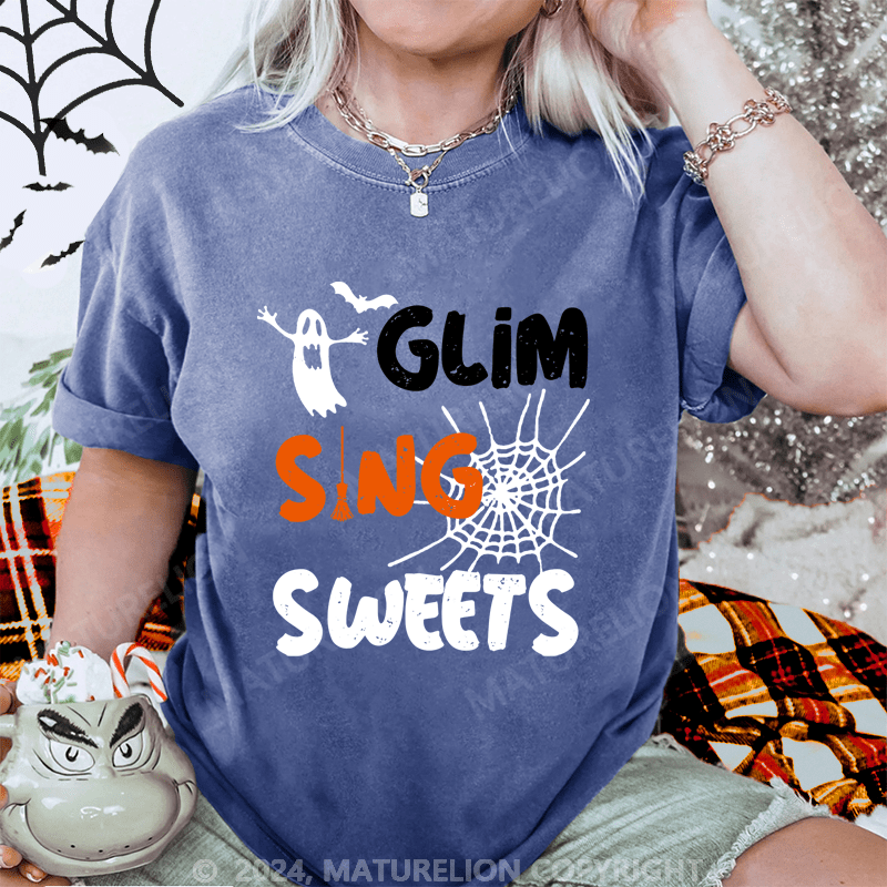 Maturelion Halloween Glim Sing Sweet Washed T-Shirt