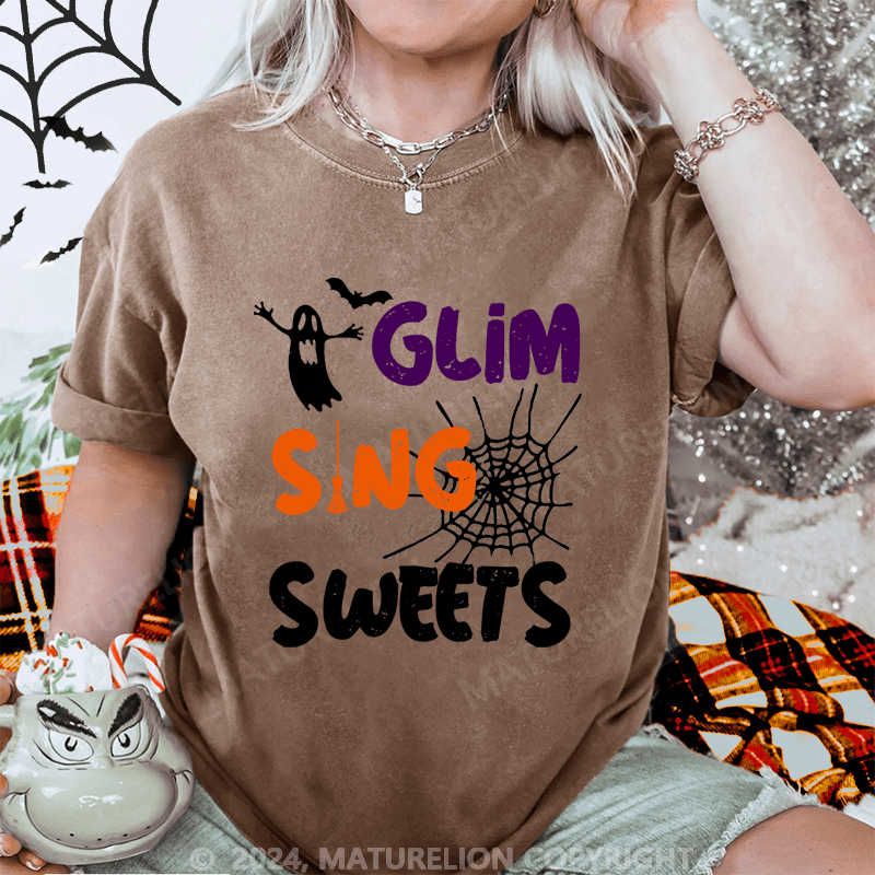 Maturelion Halloween Glim Sing Sweet Washed T-Shirt