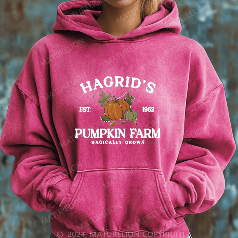 Maturelion Halloween Hagrid'S Pumpkin Patch DTG Printing Halloween Hoodie