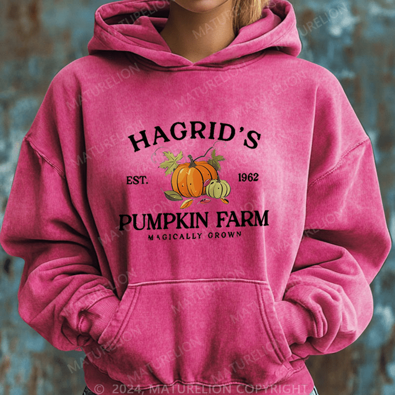 Maturelion Halloween Hagrid'S Pumpkin Patch DTG Printing Halloween Hoodie