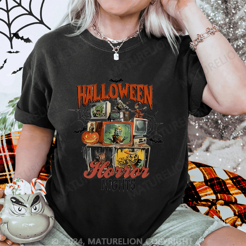 Maturelion Halloween Halloween Horror Nights Washed T-Shirt