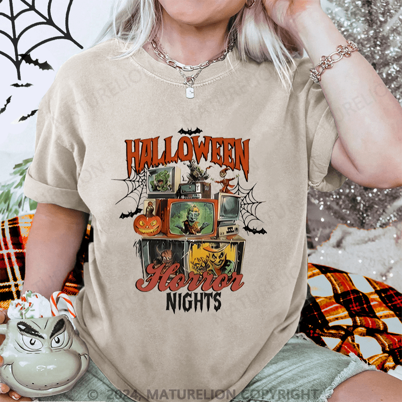 Maturelion Halloween Halloween Horror Nights Washed T-Shirt