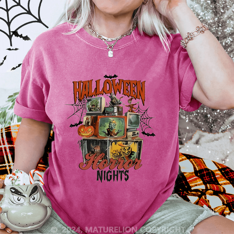 Maturelion Halloween Halloween Horror Nights Washed T-Shirt