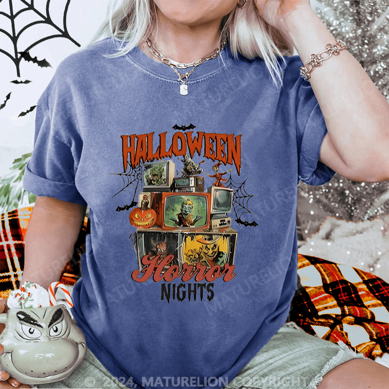 Maturelion Halloween Halloween Horror Nights Washed T-Shirt