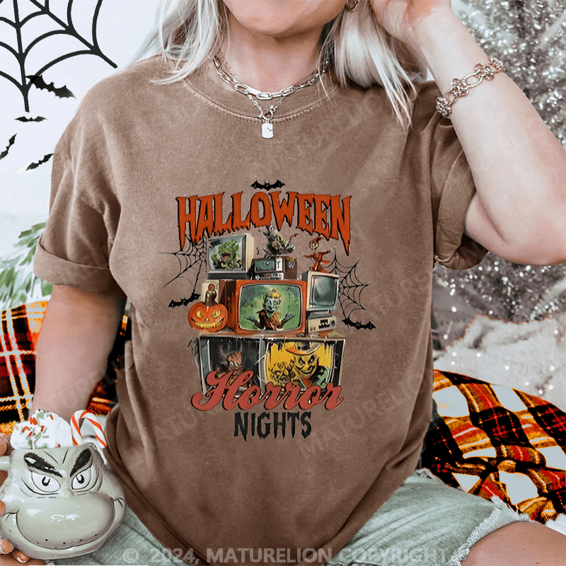 Maturelion Halloween Halloween Horror Nights Washed T-Shirt