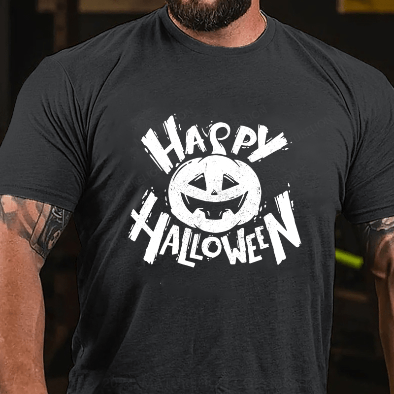 Maturelion Halloween Happy Halloween Cotton T-Shirt