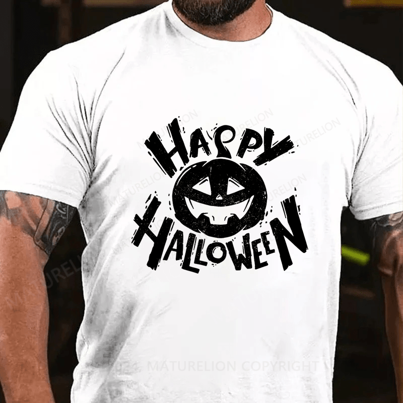 Maturelion Halloween Happy Halloween Cotton T-Shirt