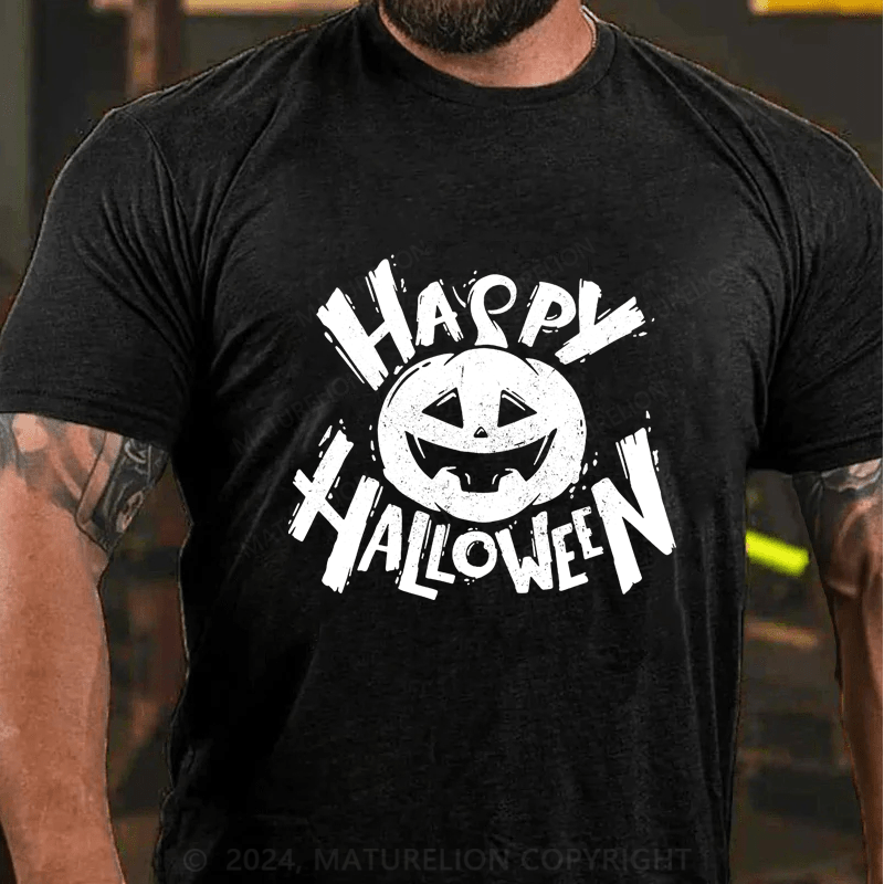 Maturelion Halloween Happy Halloween Cotton T-Shirt