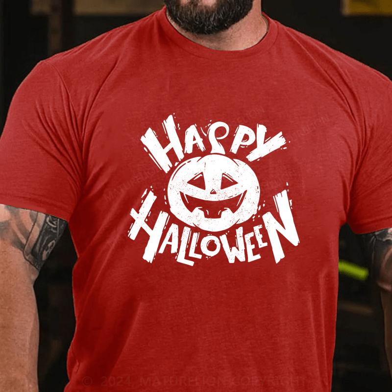 Maturelion Halloween Happy Halloween Cotton T-Shirt