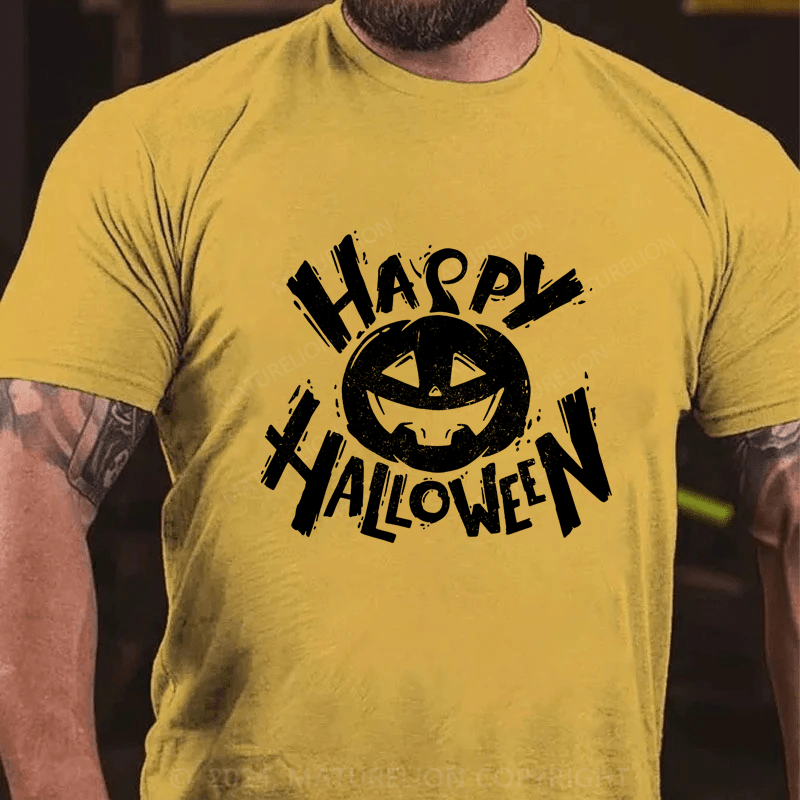 Maturelion Halloween Happy Halloween Cotton T-Shirt