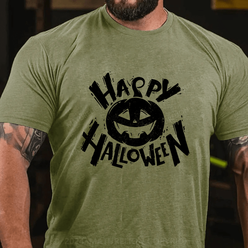 Maturelion Halloween Happy Halloween Cotton T-Shirt