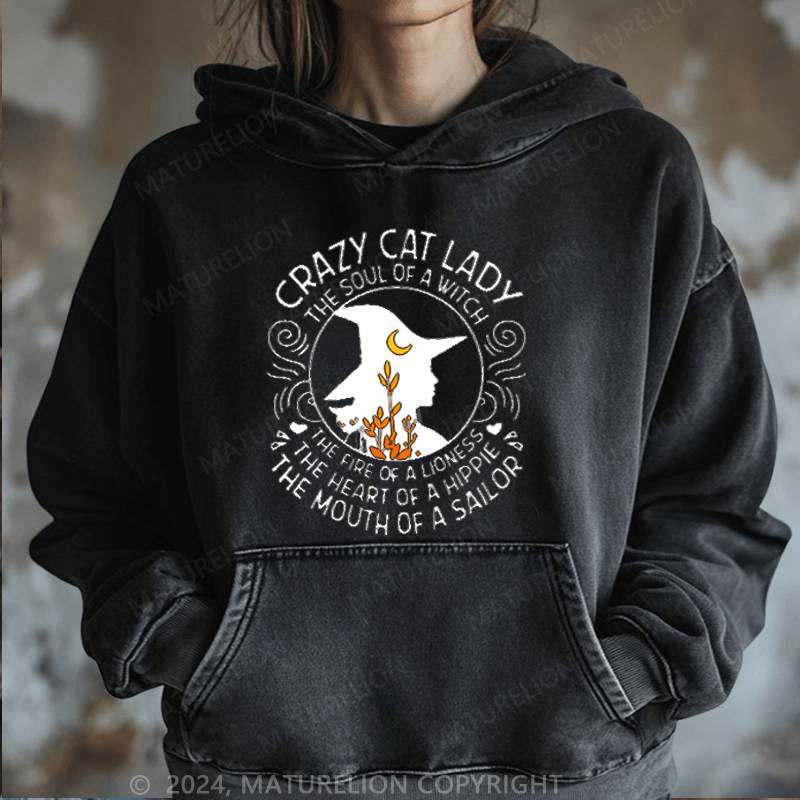 Maturelion Halloween Happy Halloween Lady Witch Casual DTG Printing Halloween Hoodie