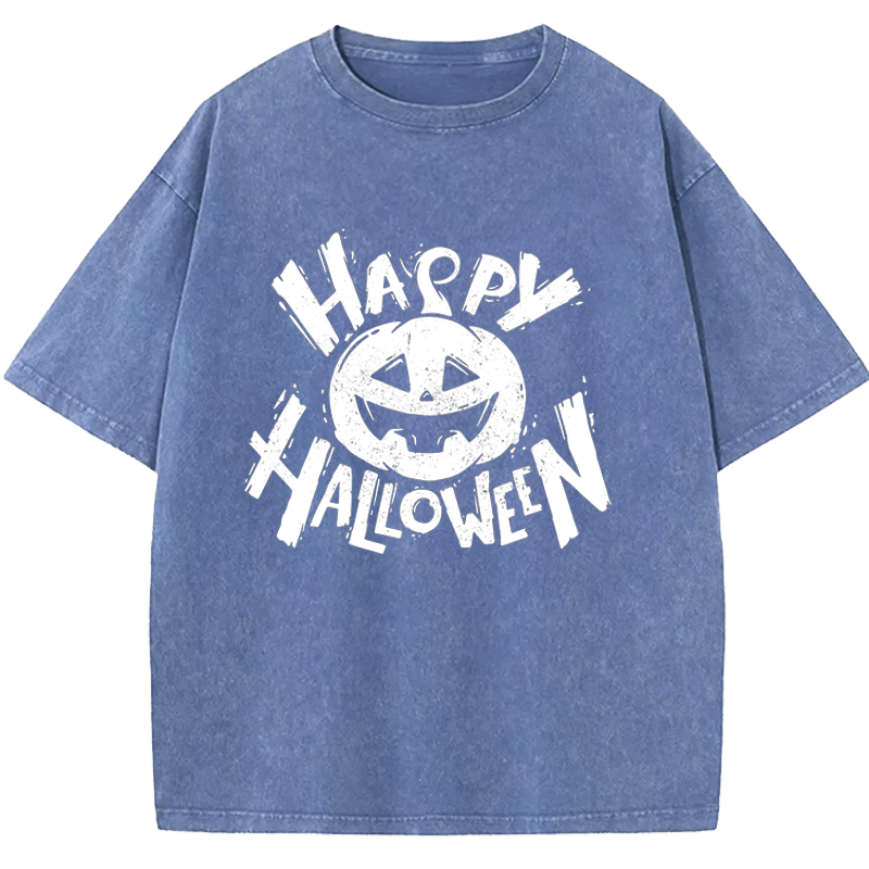 Maturelion Halloween Happy Halloween Washed T-Shirt