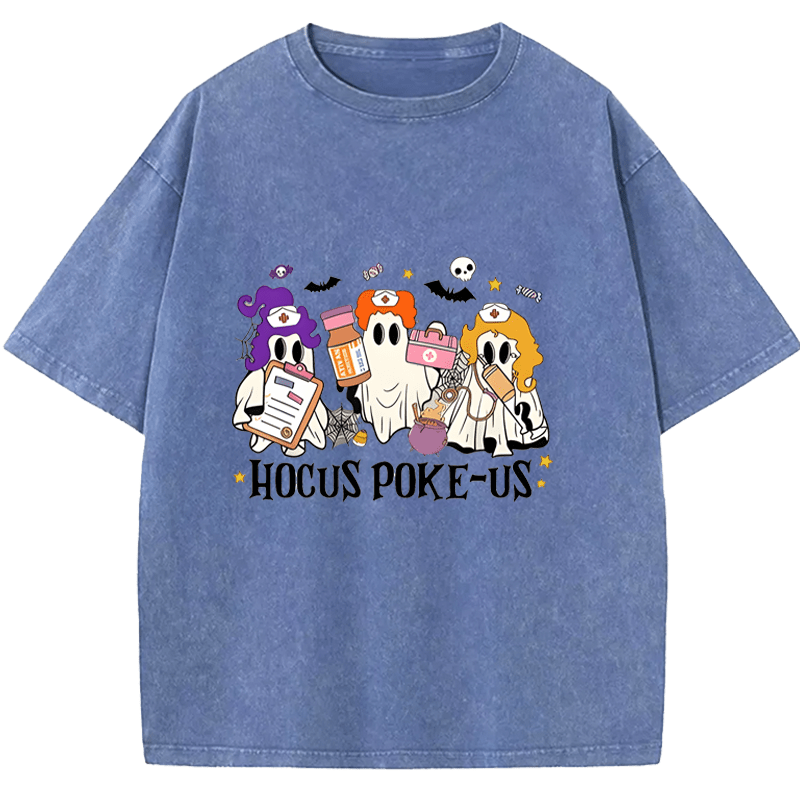 Maturelion Halloween Hocus Poke-Us Washed T-Shirt