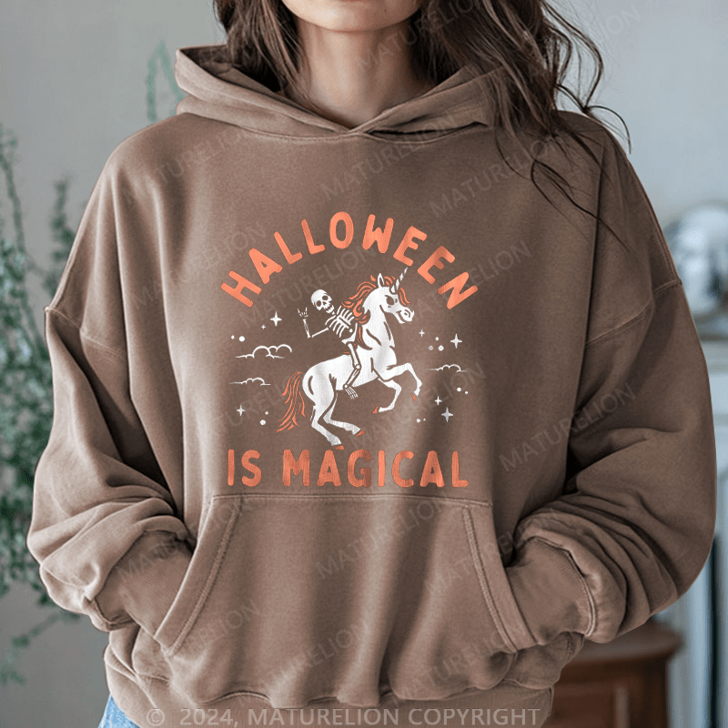 Maturelion Halloween Is Magical Washed Hoodie