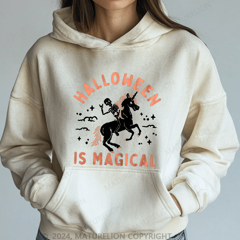 Maturelion Halloween Is Magical Washed Hoodie