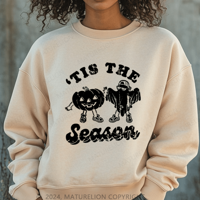 Maturelion Halloween Is The Season Washed Halloween Sweatshirt