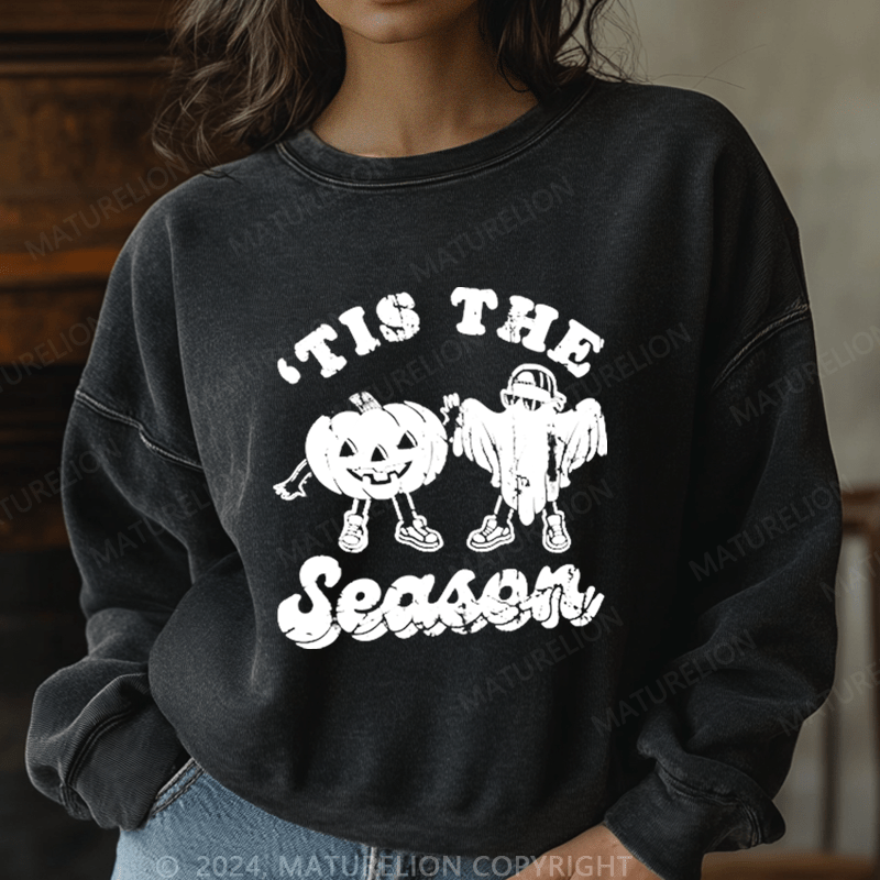 Maturelion Halloween Is The Season Washed Halloween Sweatshirt