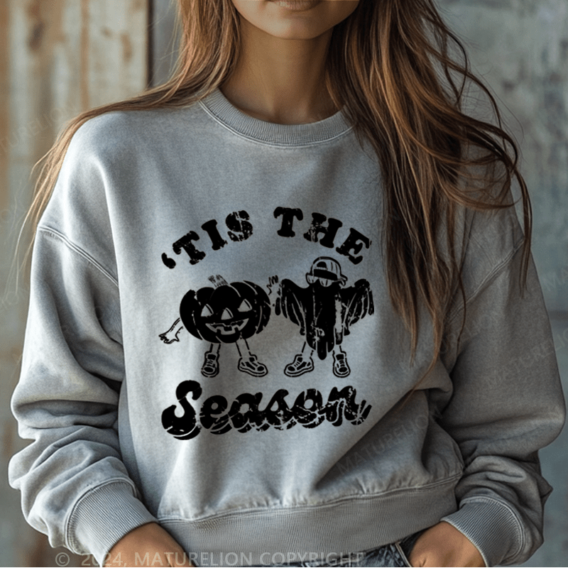 Maturelion Halloween Is The Season Washed Halloween Sweatshirt