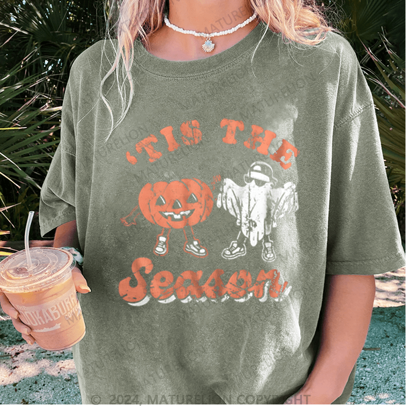 Maturelion Halloween Is The Season Washed T-Shirt