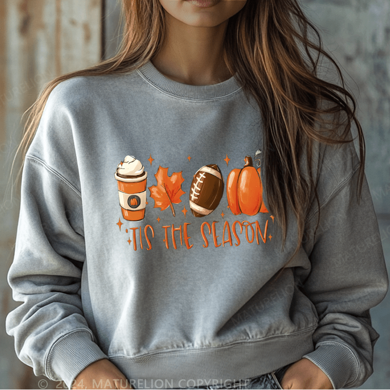 Maturelion Halloween It's The Season Washed Halloween Sweatshirt