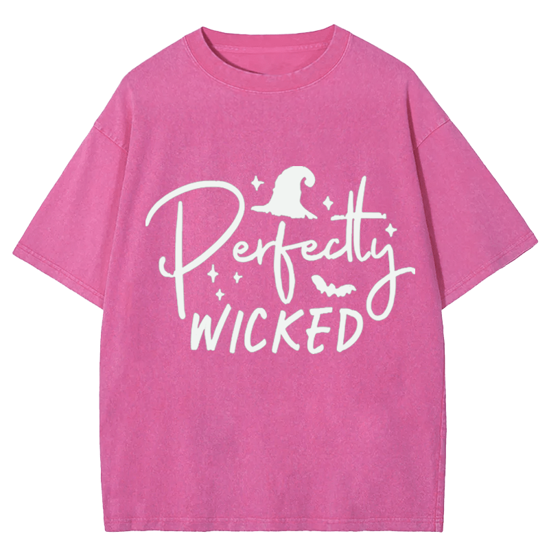 Maturelion Halloween Perfectly Wicked Washed T-Shirt