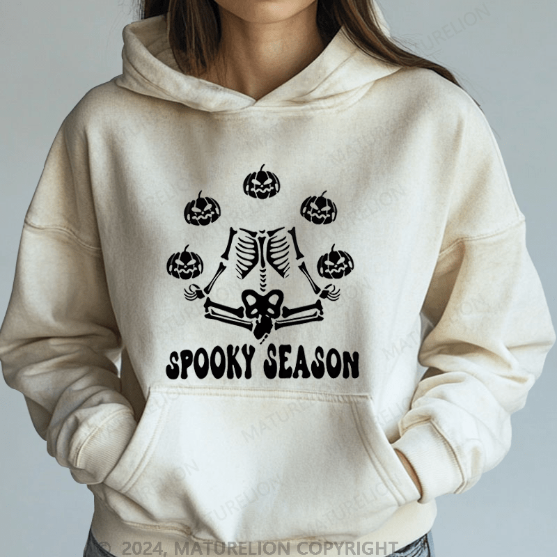 Maturelion Halloween Spooky Season Washed Hoodie