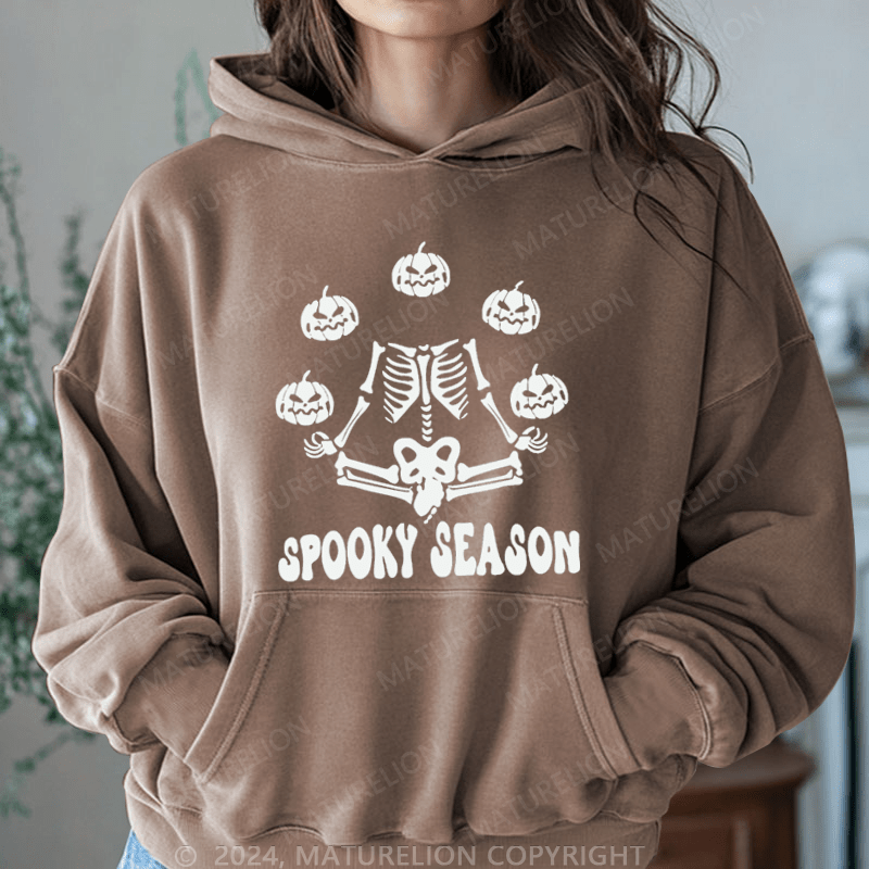 Maturelion Halloween Spooky Season Washed Hoodie