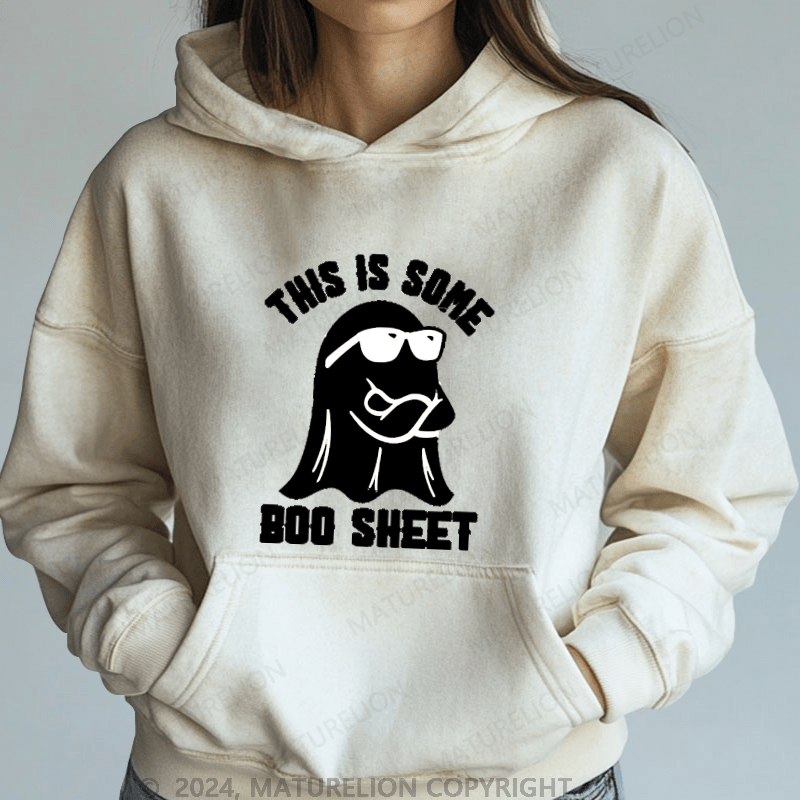 Maturelion Halloween This Is Some Boo Sheet DTG Printing Halloween Hoodie