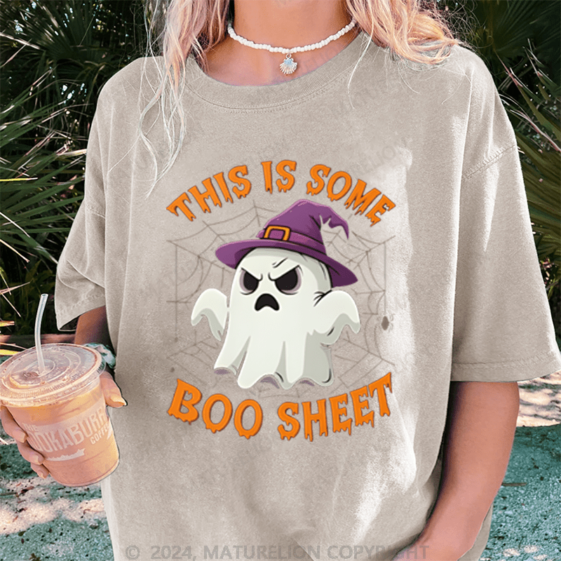 Maturelion Halloween Tis The Some Boo Halloween Washed T-Shirt