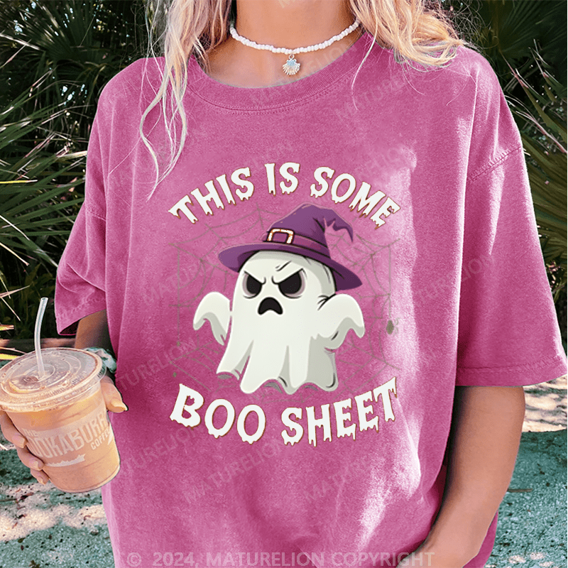 Maturelion Halloween Tis The Some Boo Halloween Washed T-Shirt