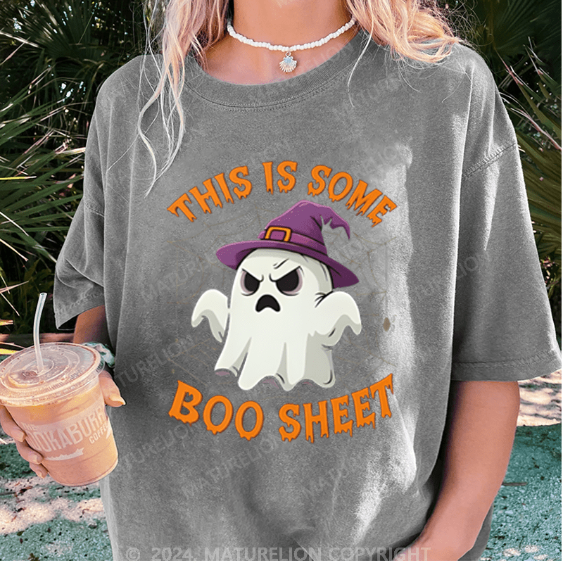 Maturelion Halloween Tis The Some Boo Halloween Washed T-Shirt