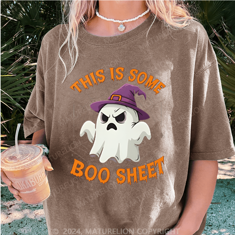 Maturelion Halloween Tis The Some Boo Halloween Washed T-Shirt