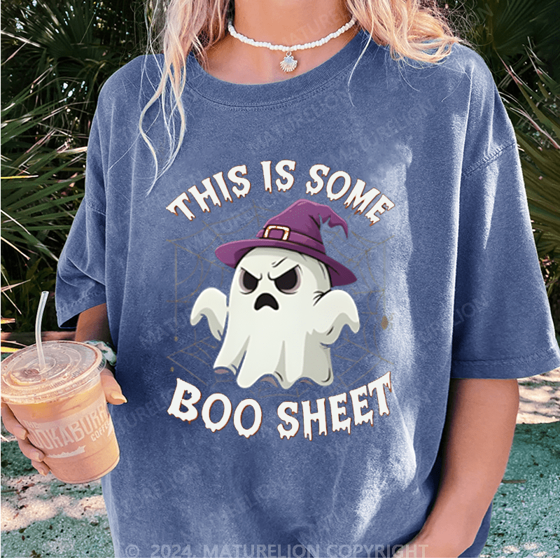 Maturelion Halloween Tis The Some Boo Halloween Washed T-Shirt