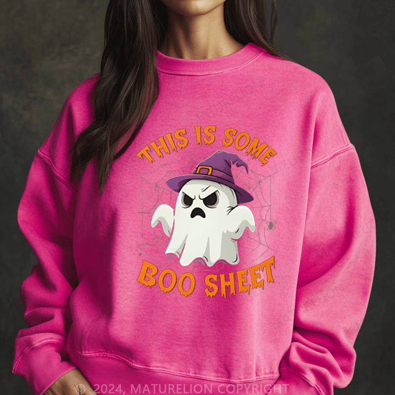 Maturelion Halloween Tis The Some Boo Washed Halloween Sweatshirt