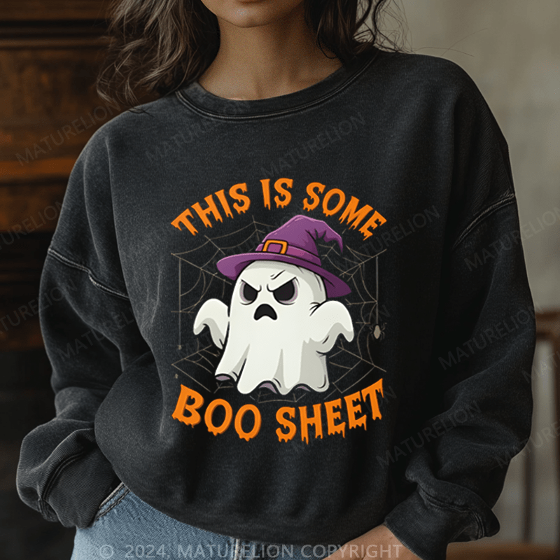 Maturelion Halloween Tis The Some Boo Washed Halloween Sweatshirt