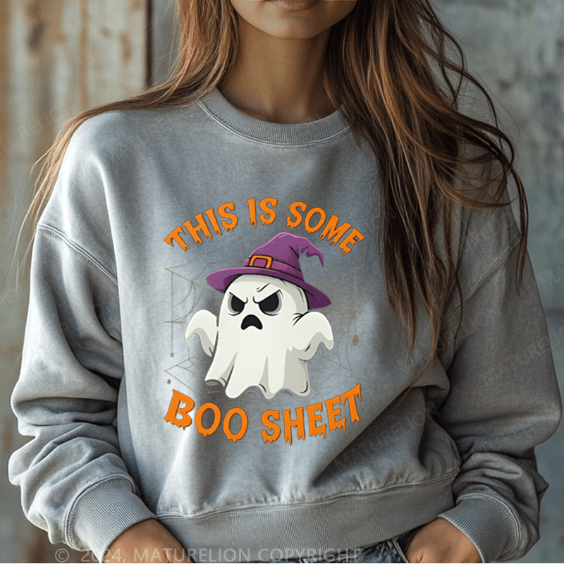 Maturelion Halloween Tis The Some Boo Washed Halloween Sweatshirt