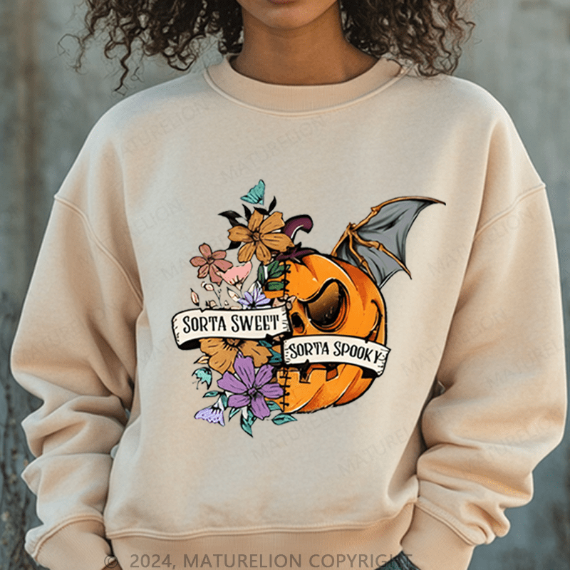 Maturelion Halloween Washed Halloween Sweatshirt