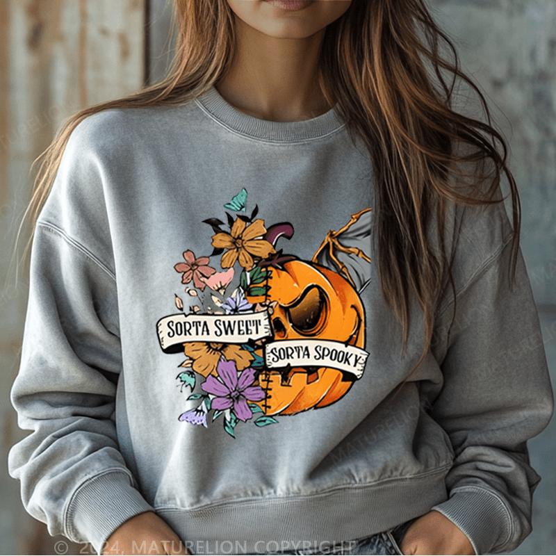 Maturelion Halloween Washed Halloween Sweatshirt