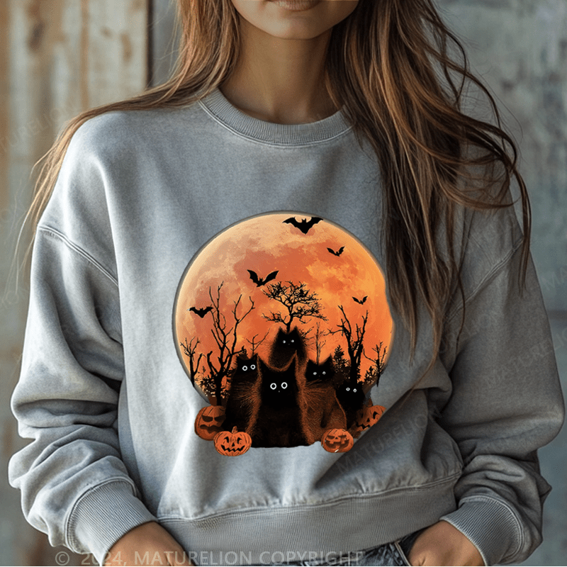 Maturelion Halloween Washed Halloween Sweatshirt