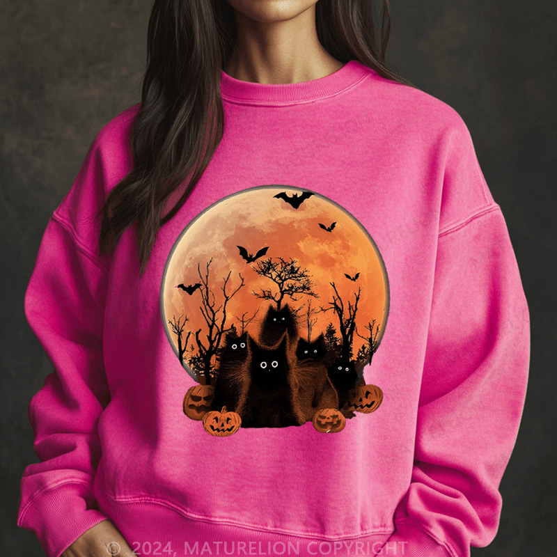 Maturelion Halloween Washed Halloween Sweatshirt