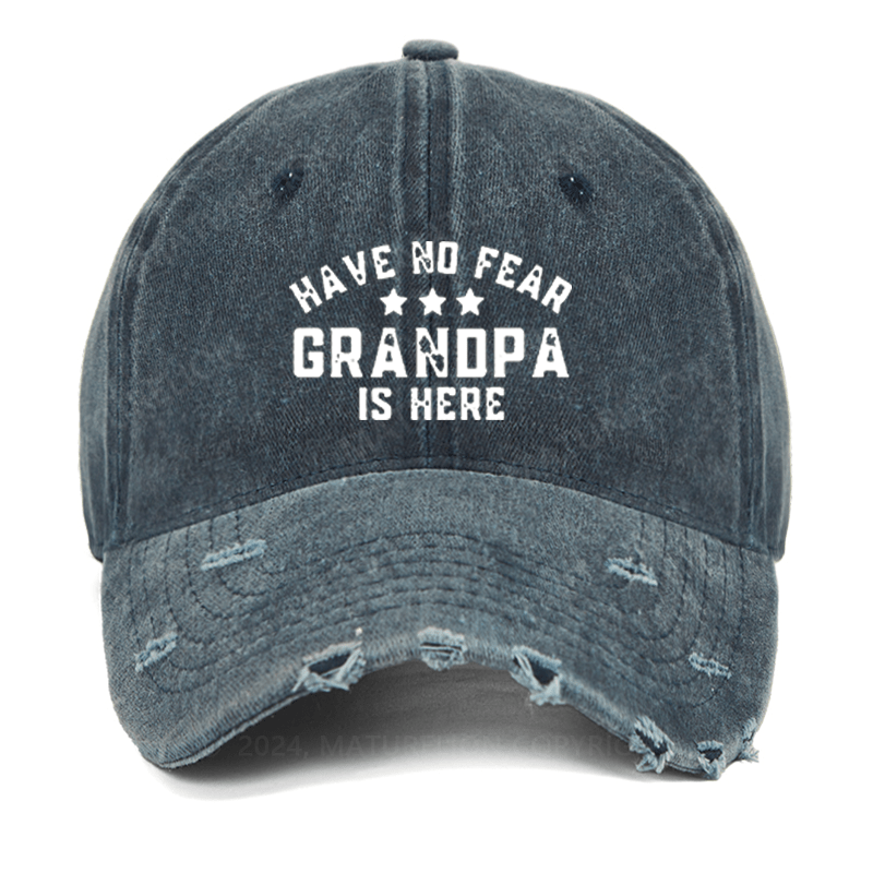 Maturelion Have No Fear Grandpa Is Here Washed Vintage Cap