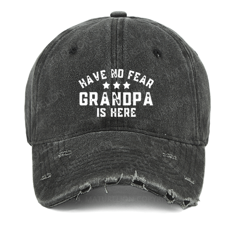 Maturelion Have No Fear Grandpa Is Here Washed Vintage Cap