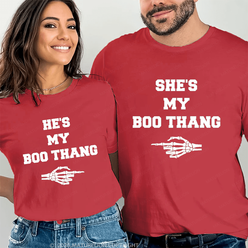 Maturelion He's & She's My Boo Thang Couple T-Shirt